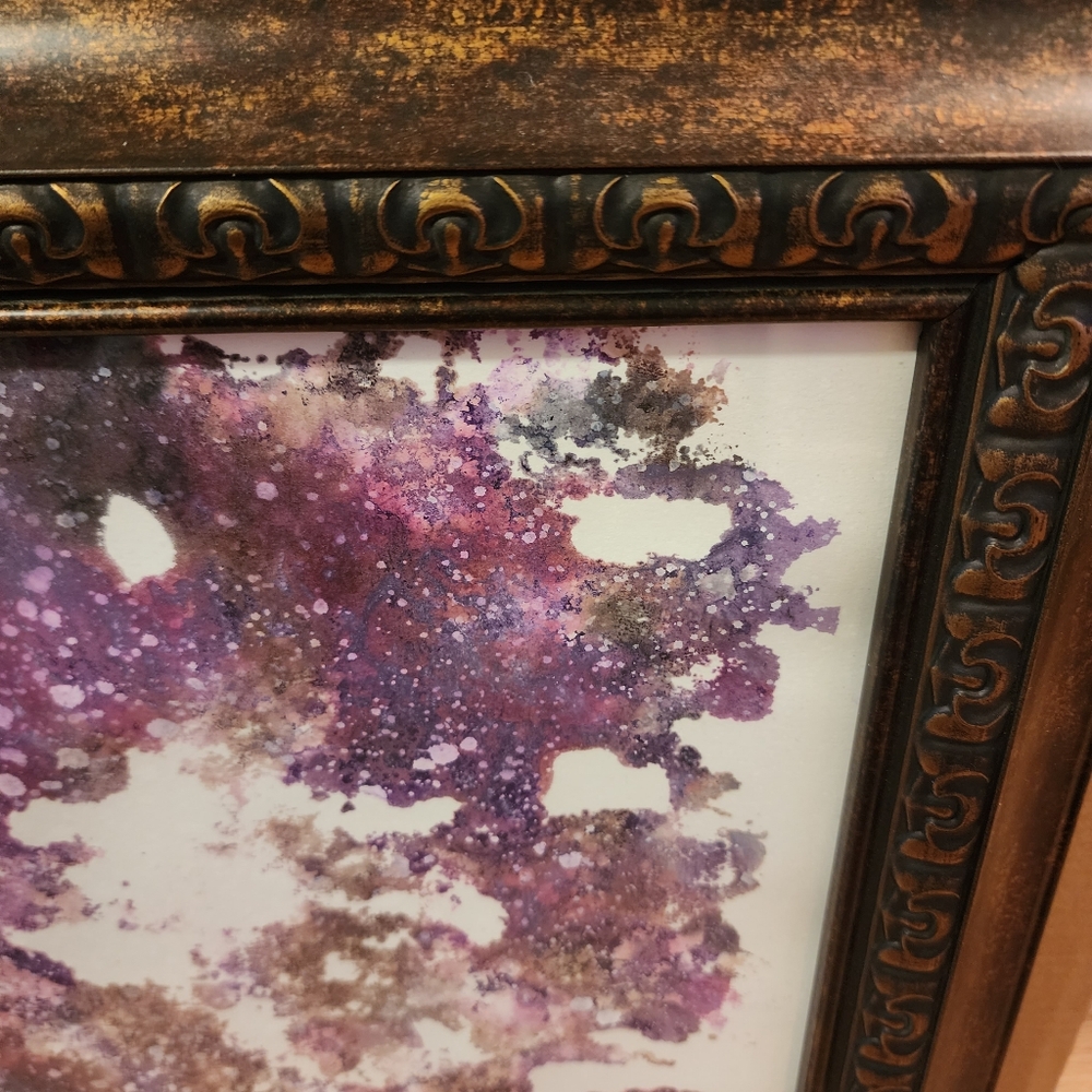HANDCRAFTED Antique Bronze Frame Painting HANDPAINTED Abstract Art Wall Decor - Picture 11 of 16